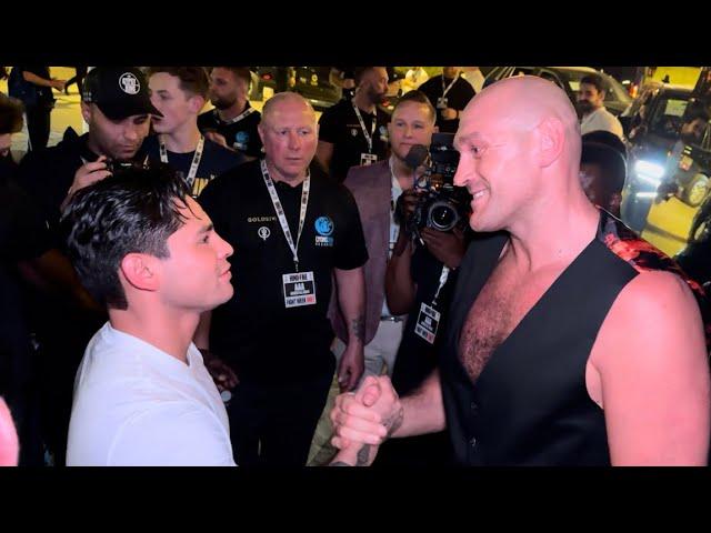 “I CHEATED SO F*****G WHAT” Tyson Fury & Ryan Garcia MEET FOR FIRST TIME | USYK