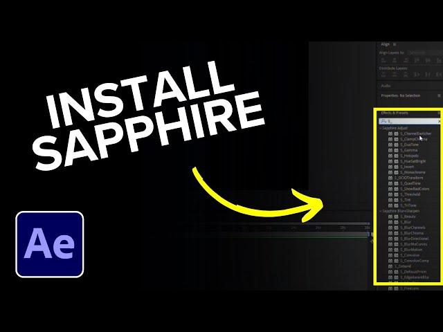 How to Install Sapphire in After Effects