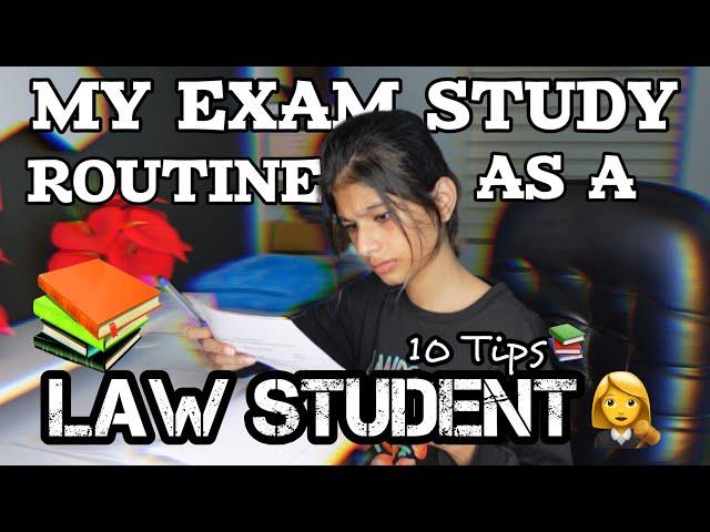 MY EXAM STUDY ROUTINE AS A LAW STUDENT‍️| 10 TIPS🫢 | thejathangu