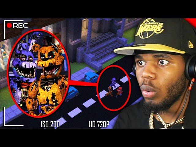 Drone Catches FNAF Animatronics in Minecraft… *SCARY*