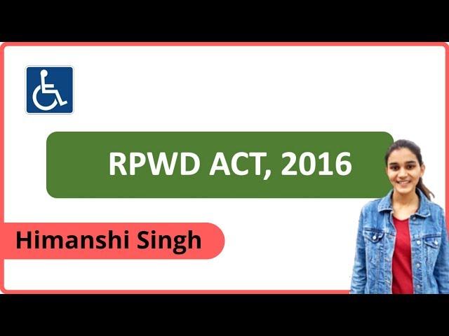 दिव्यांग कानून(RPWD) | The Rights of Persons with Disability Act 2016 for CTET,KVS,NVS,HTET,DSSSB