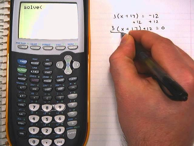 Solving Equations on a TI-84 Plus