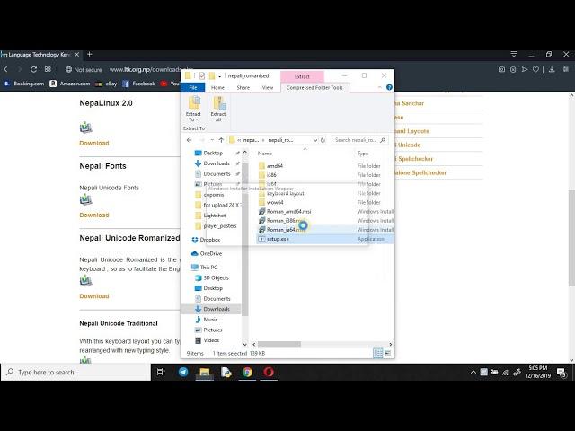 How to install Nepali Unicode Romanized from ltk.org.np