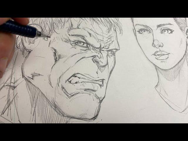 How I Practice Drawing Faces for Comics