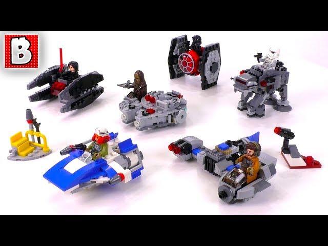 All 2018 LEGO Star Wars Microfighters so far! | Unbox Build Time Lapse Review