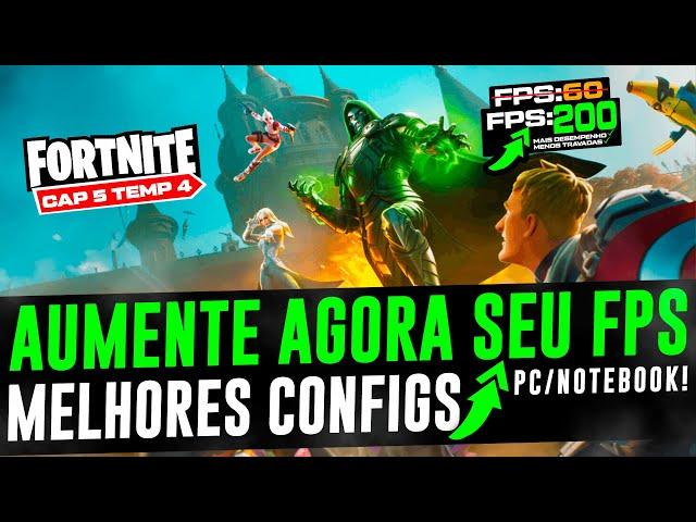 COMO AUMENTAR O FPS NO FORTNITE NOVA TEMPORADA! MELHORES CONFIGURAÇÕES PARA MAIS DESEMPENHO PC FRACO