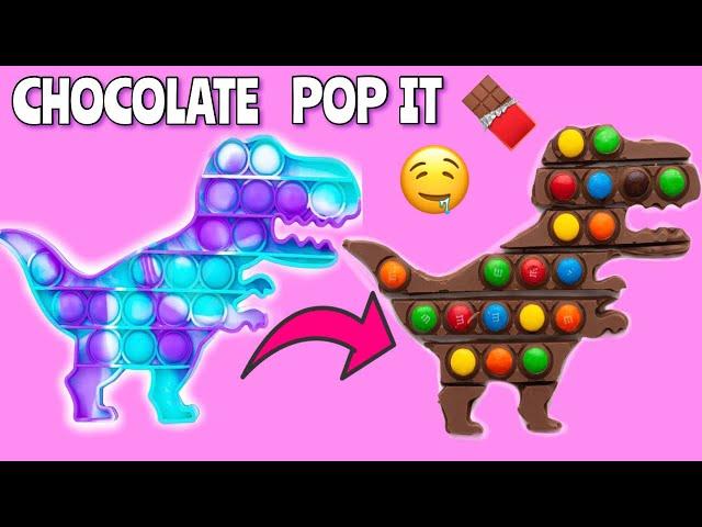 DIY CHOCOLATE POP IT! *so delicious*  SATISFYING CHOCOLATE FIDGET TOYS