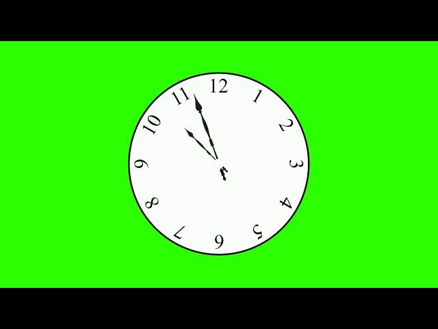 Animated Clock #1 / Green Screen - Chroma Key
