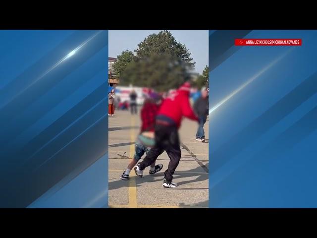 Altercation in lines at Trump event in Saginaw, MI