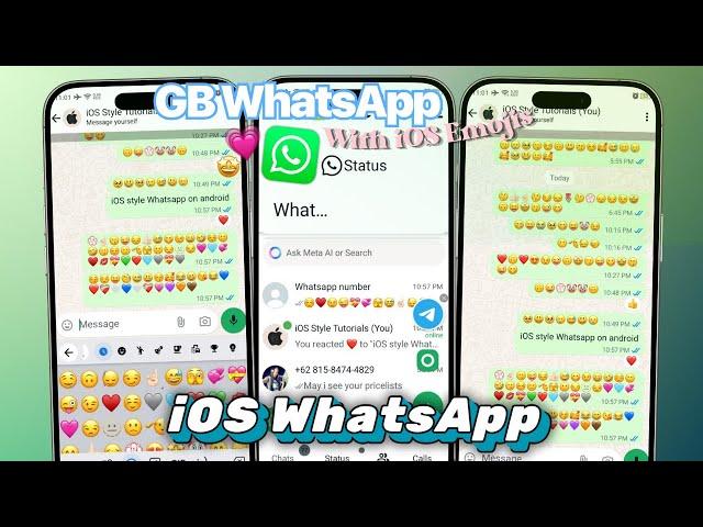 GB Whatsapp iOS w/iOS Emojis (Safe Login & Anti-Ban) on Android