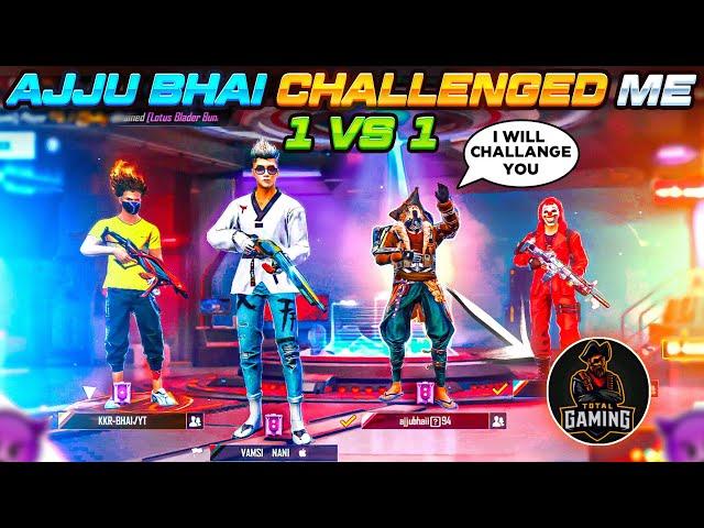 Ajju bhai Challenged me 1 v 1  Vamsi Nani gaming Garena free fire telugu