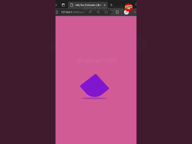 Bouncing Jelly Box Preloader | HTML CSS #shorts