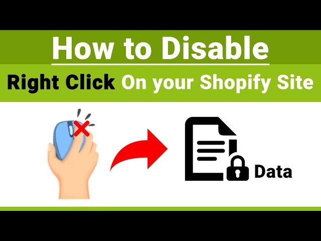 How to DISABLE RIGHT CLICK on shopify store?   Prevent your images and data from THEFT for FREE!!