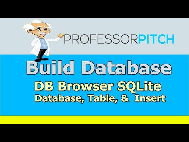 SQLite: Build Database in DB Browser