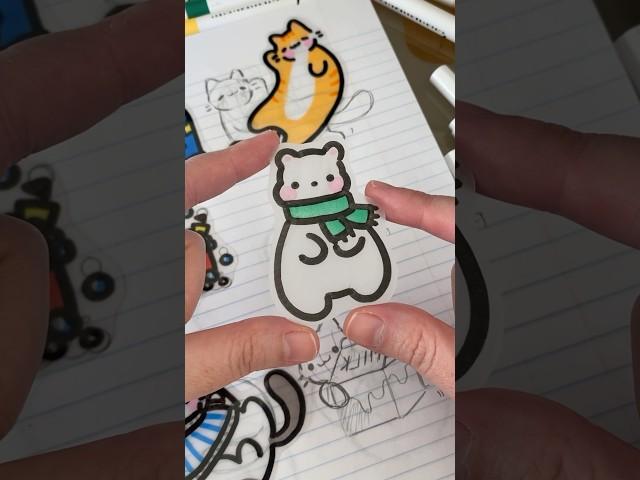 ‍️ #art #shrinkplastic #shrinkydink #kawaii #cat #diy #diycraft #cute #handmade #drawing