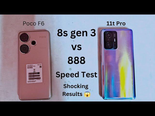 Poco 6 Vs Xiaomi 11T pro in 2024 Speed test ( 8s Gen 3 Vs 888) 