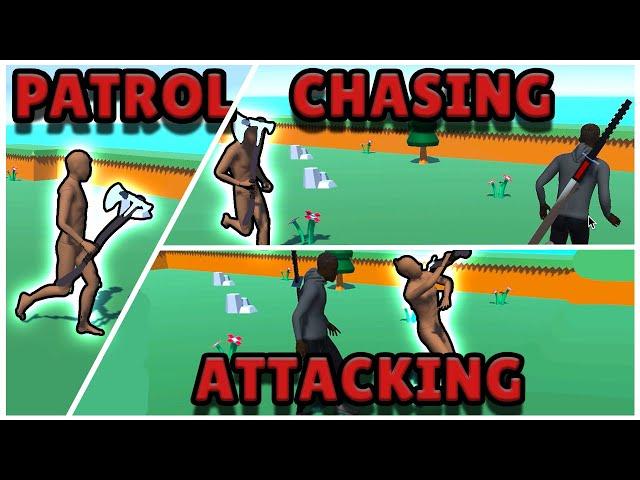 Unity AI Patrol, Chase, Attack Tutorial in Less than 8 Minutes(Advanced AI Controller)