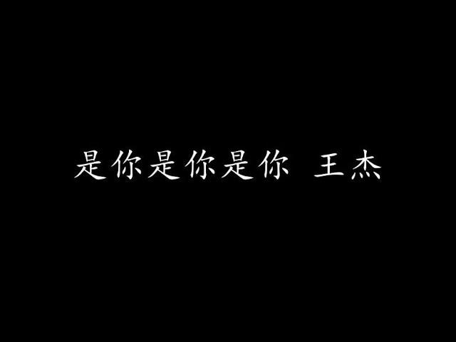 是你是你是你 王杰 (歌词版)