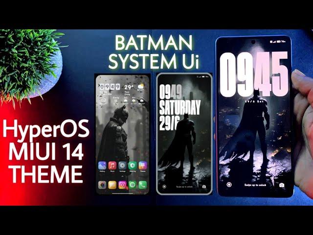 HyperOS + MIUI 14 BatMan Theme For Any Xiaomi Devices | New BatMan System Ui | #hyperos #batman