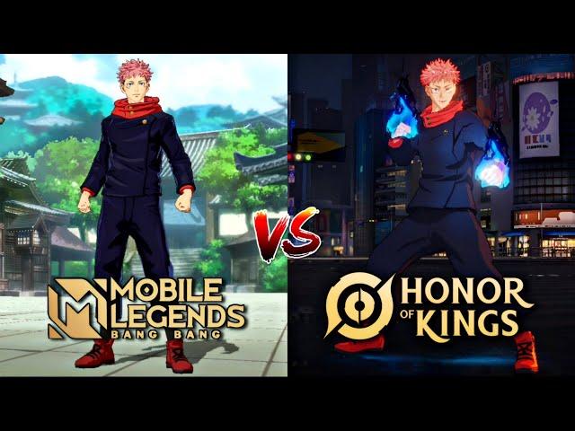 MLBB VS HOK 'YUJI ITADORI' SKIN SIDE BY SIDE COMPARISON | ML VS HOK