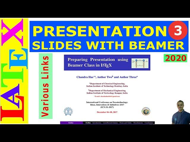 Presentation Slides with Beamer | 3. Various Links | (Latex Basic Tutorial-29)