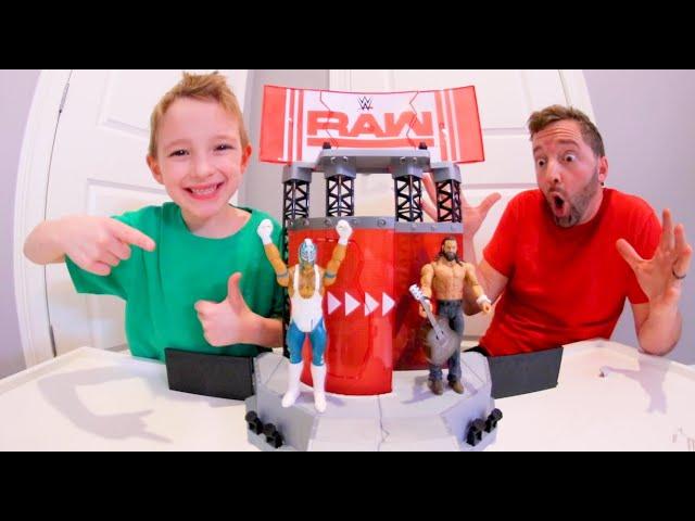 Father & Son GET BEST TOY SET EVER! / WWE Wrekkin Entrance Stage