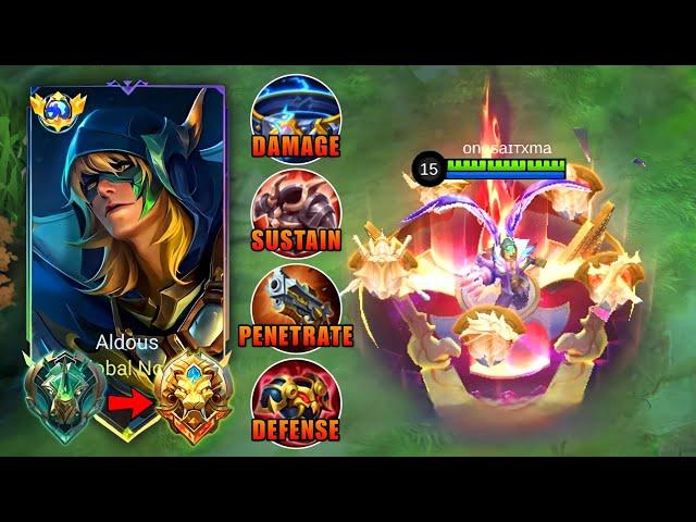 SUPREME ALDOUS BEST BUILD AND EMBLEM TO RANK UP FASTER THIS SEASON!!! (sustain aldous must try)