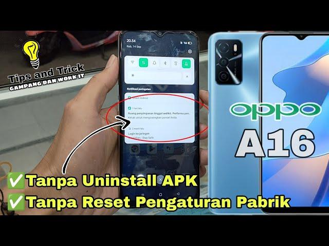 Cara mengatasi memori penuh oppo A16 | Gampang dan Simpel.