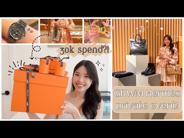 GRWM FOR AN HERMES PRIVATE EVENT!  What I wore, what I bought, and a bit of a....situation 