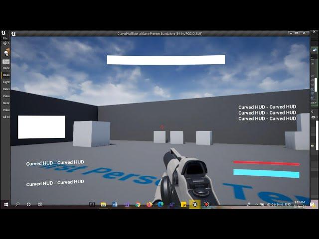Curved HUD "Widget" Tutorial UE4 - Unreal Engine