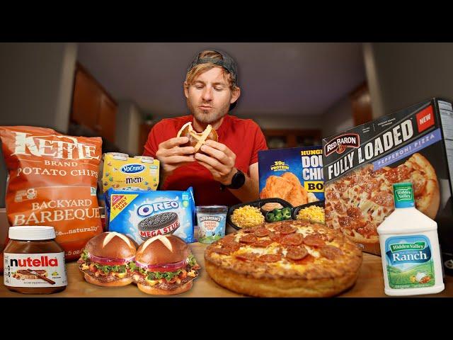 Eating The UNHEALTHIEST Grocery Store Foods Available!