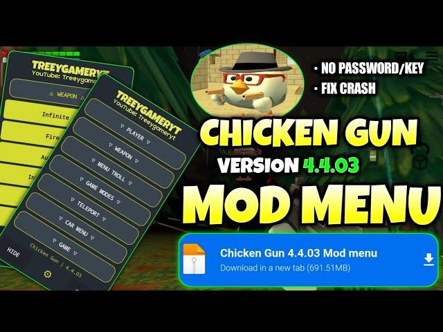 Chicken gun Mod menu 4.4.03 || No password | No key !!