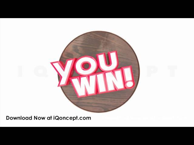 You Win Words Gavel Legal Court Case Victory Animation Stock Footage