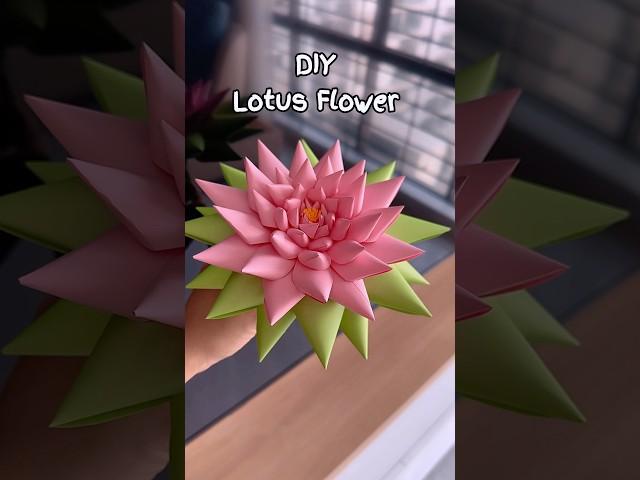 DIY Easy Lotus Flower 🪷#shorts #art #diy #muktaartandcraft #viralvideo #youtubeshortsfeature