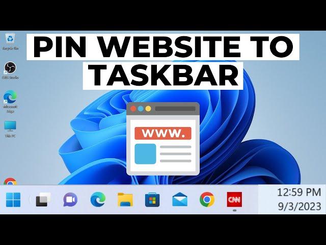 How to Pin a Website to Taskbar in Windows 11