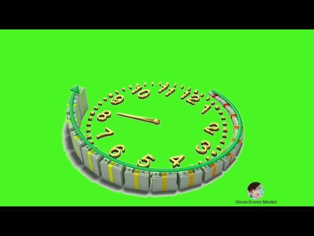 3D animation clock green screen effects-clock-watch-Green Screen Master