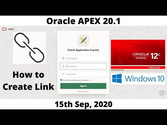 How to Create Link | Oracle APEX 20.1 8K