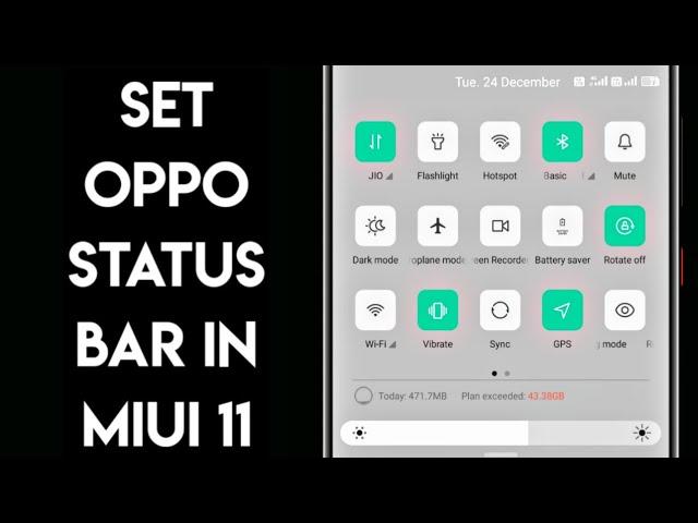 How To Set Oppo ColorOs Status Bar In MIUI 11 [Hindi] | Oppo Theme For Mi, Redmi, Xiaomi Phones