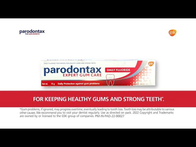 Parodontax toothpaste for healthy gums and strong teeth (English)