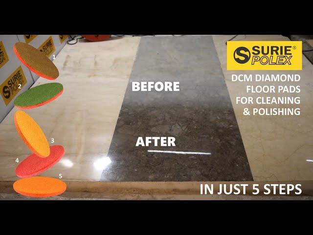 DIAMOND FLOOR PADS FOR CLEANING & POLISHING IN JUST 5 STEPS