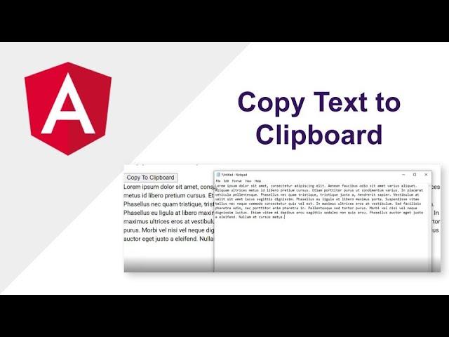 Copy Text to Clipboard | Copying Text to Clipboard in Angular application