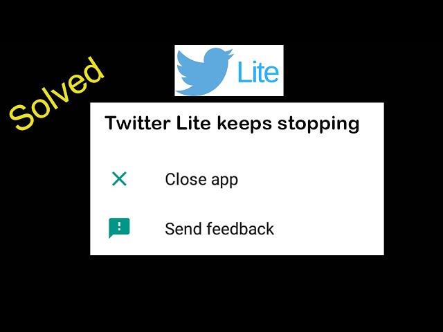 How to Fix Twitter Lite App keeps stopping error in Android Phone | Twitter Lite Not Working Mobile