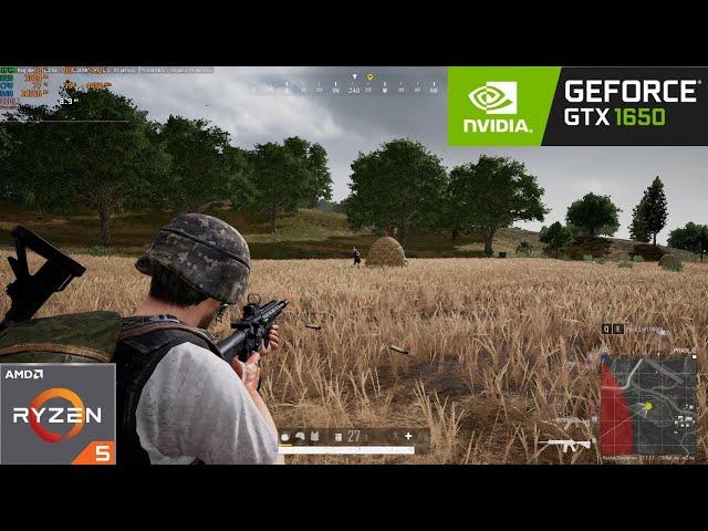 PUBG : GTX 1650 4GB  Ryzen 5 5600 + 16 RAM : Perfomance Settings