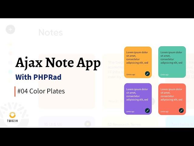 Color plates #04, Ajax Note App with PHPRad