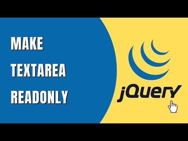 Make Textarea Readonly using jQuery | HowToCodeSchool.com