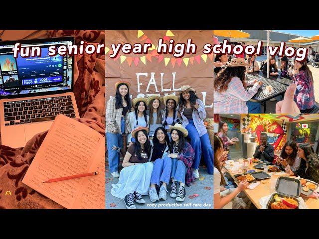 cozy & productive SCHOOL DAY IN MY LIFE! senior year self care day vlog: a fun school vlog 2023