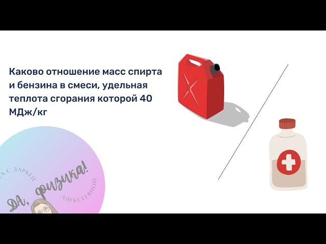 Сгорание смеси топлива (задача 8 класс)