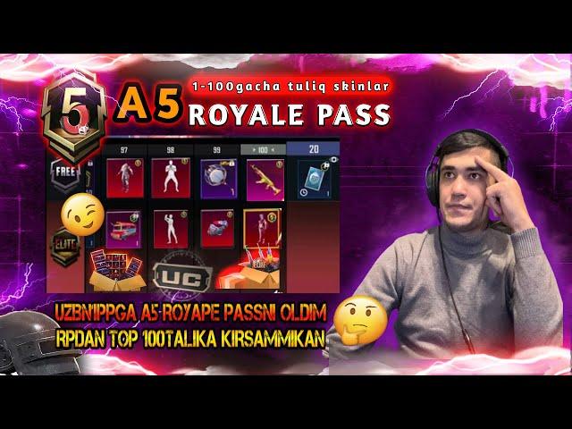 UZBN1PP GA A5 ROYAL PASS OLDIM RP DAN TOP 100 TALIKA CHIQAMIZMI ?