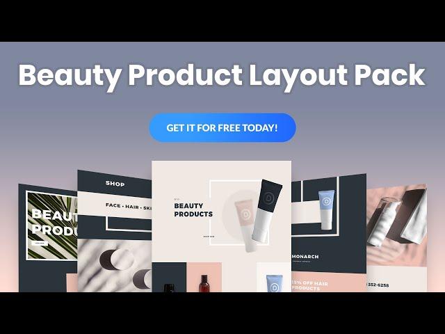 Get a FREE Beauty Product Layout Pack for Divi