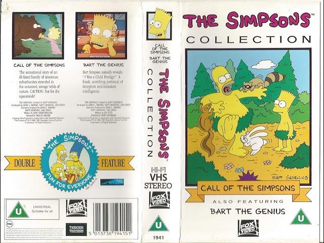 Original VHS Opening and Closing to The Simpsons Collection Call of the Simpsons UK VHS Tape